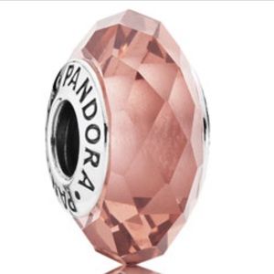 Authentic Pandora Blush Faceted Murano